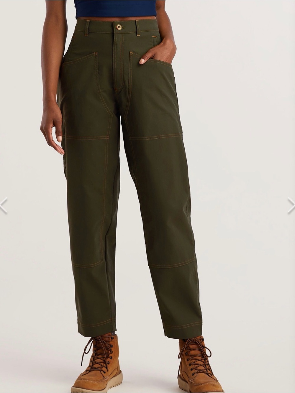Hikerkind 8 pocket pants size S Phyllis green
